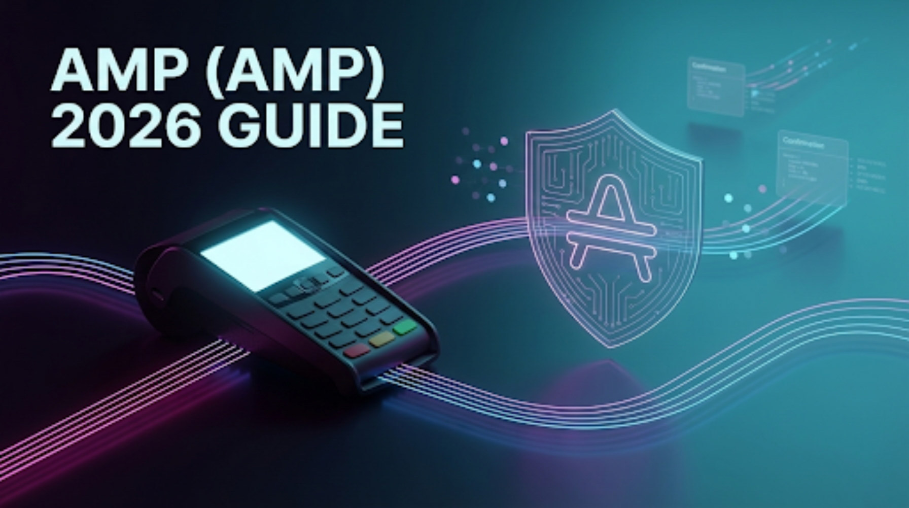 Amp (AMP) collateral token concept with secure payment rails and instant settlement visuals
