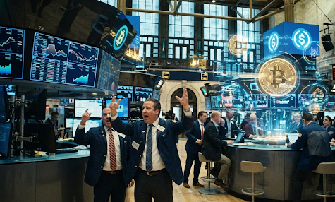 Wall Street Meets Crypto: CFTC Launches Historic Pilot Allowing Bitcoin & USDC as Collateral for Derivatives CFTC Acting Chairman Caroline Pham announcing digital asset collateral pilot program with Bitcoin and USDC logos