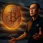 Meme Coin Wars : Whales Accumulate 480M Dogecoin, But Is “Maxi Doge” the Real 100x Opportunity? CZ Binance founder speaking about US expansion with American flag background and crypto regulation news.