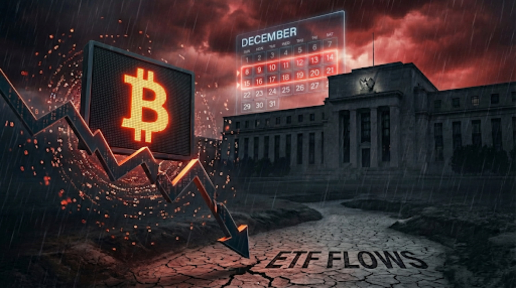 Bitcoin Breaks Below $90K: ETF Outflows and Fed Calendar Insights for Market Pressure Bitcoin price drop weekly calendar Do Kwon sentencing and Fed data schedule chart