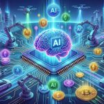 Ethereum vs. Solana: The Ultimate 2026 Investment Comparison (The “Flippening” Analysis) Digital illustration showing a glowing AI brain connected to blockchain nodes, representing the convergence of AI and Crypto.