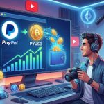 YouTube creators getting paid in PayPal PYUSD stablecoin graphic showing mass adoption