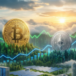 Crypto passive income guide 2026 illustrating staking lending and DePIN strategies on a futuristic dashboard