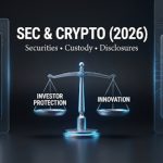 SEC crypto regulation guide showing securities vs commodities, custody, disclosures, and investor checklist for 2026