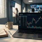 Flare FLR Price Analysis for 2026 Where Support Can Hold and Where Risk Builds A laptop showing a crypto watchlist and price charts on a newsroom desk with a notebook of risk notes.