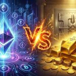 CLARITY Act Senate Markup: A New Era for US Digital Asset Oversight Split-screen concept showing gold bars on one side and Ethereum’s network nodes on the other, symbolizing two different definitions of safety in 2026 markets