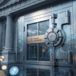 Morgan Stanley Files for Bitcoin and Solana ETFs and It Changes the US Demand Story Abstract image of a U.S. regulator building a secure vault for stablecoins and crypto custody, with subtle banking architecture and blockchain motifs.