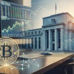 Flare FLR Price Analysis for 2026 Where Support Can Hold and Where Risk Builds A photorealistic illustration of the Federal Reserve building with a blurred White House meeting scene in the foreground, representing Trump interviewing BlackRock CIO Rick Rieder for Fed chair.