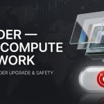 Render (RENDER) official logo placed cleanly in a premium editorial crypto hero banner with GPU chip + network motif, high contrast, crisp typography.