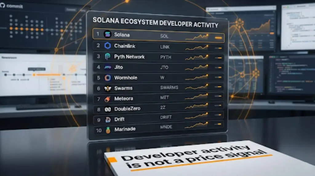 Santiment Reveals the 10 Solana Ecosystem Tokens With the Highest Developer Activity in Early 2026 8 Santiment Reveals the 10 Solana Ecosystem Tokens With the Highest Developer Activity in Early 2026