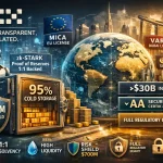 OKX crypto exchange security infographic showing proof of reserves, 95% cold storage, $700M risk shield fund, and global regulatory licenses in 2026