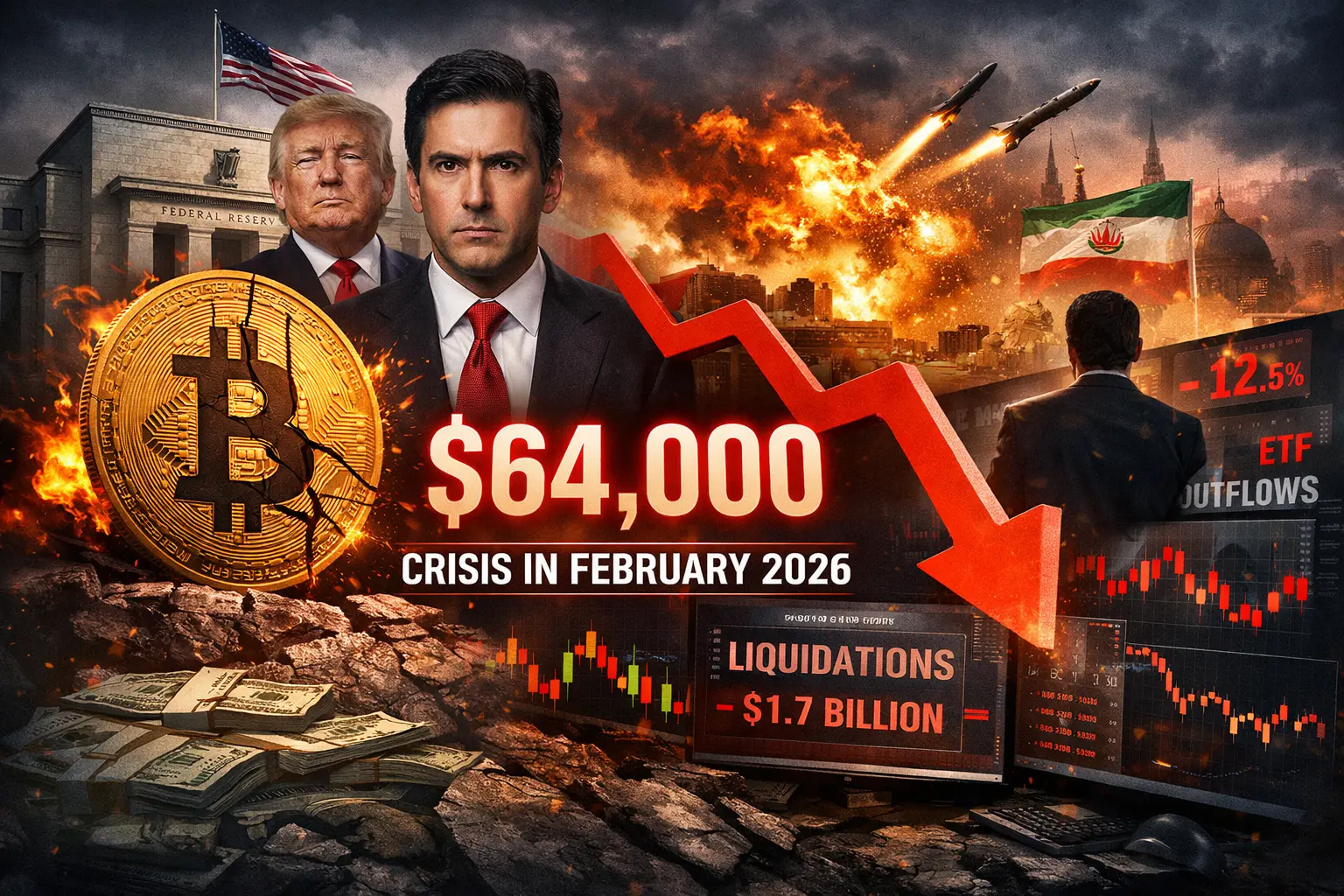 Why Is Bitcoin Dropping So Much Right Now? A Deep Market Breakdown! Bitcoin price chart showing a sharp downward trend with digital currency symbols and financial data overlays