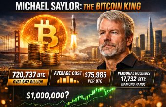 Michael Saylor presenting at a 2026 Bitcoin conference about corporate treasury strategy